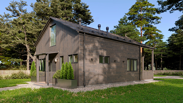 Дом из газобетона "Тиурула", 82 кв.м