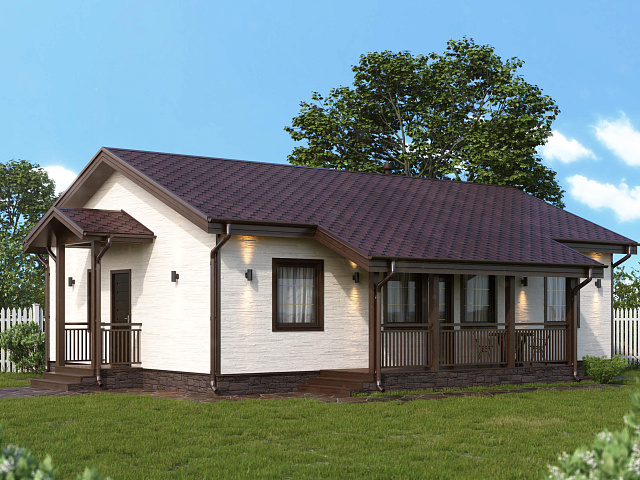 Дом Карелия с террасой, 105 кв.м