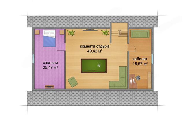 Дом из газобетона Чупа мансардная, 203 кв.м