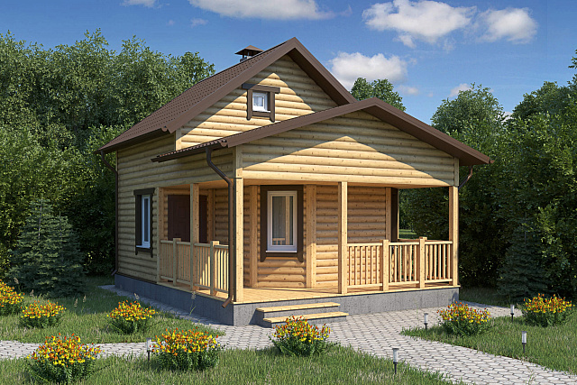 Баня с мансардой, 62 кв.м