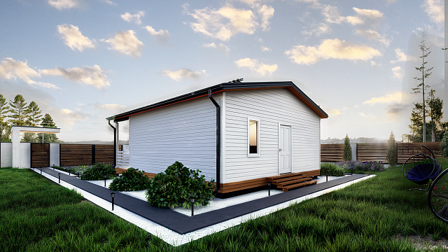 Дом из газобетона Ринда, 45 кв.м