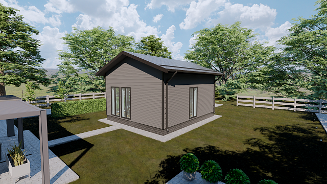 Дом из газобетона Гостевой домик, 36 кв.м