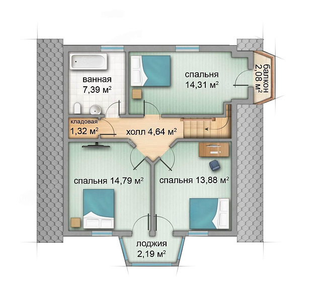 Дом из газобетона Уя, 134 кв.м