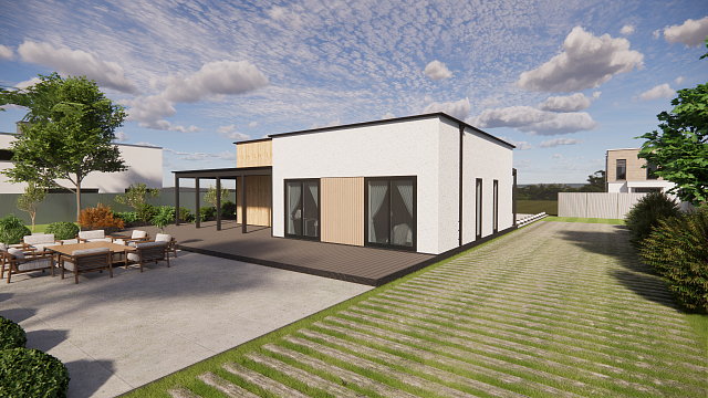 Дом из газобетона Амика, 106 кв.м