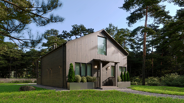 Дом из газобетона "Тиурула", 82 кв.м