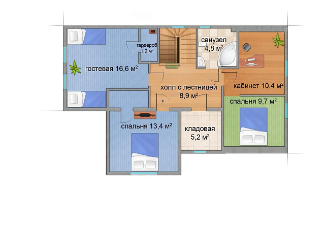 Дом из газобетона Охта, 218 кв.м