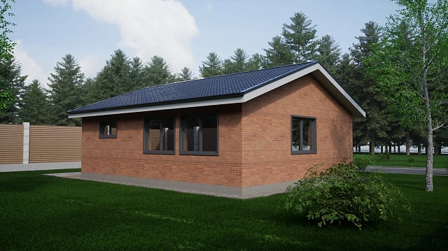 Дом из газобетона ГБ-352, 80,35 кв.м