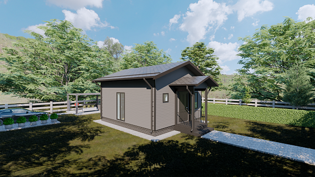 Дом из газобетона Гостевой домик, 36 кв.м