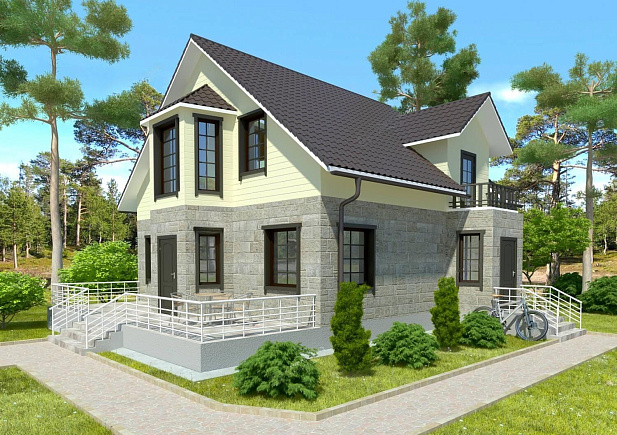 Дом из газобетона Уя, 134 кв.м