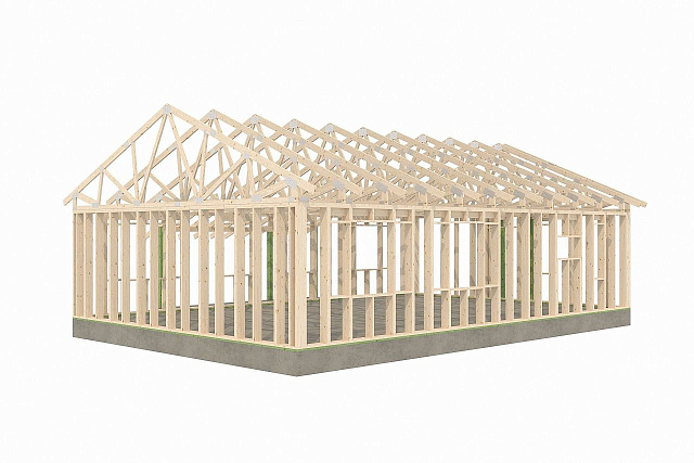 Дом из газобетона Карелия с террасой, 105 кв.м