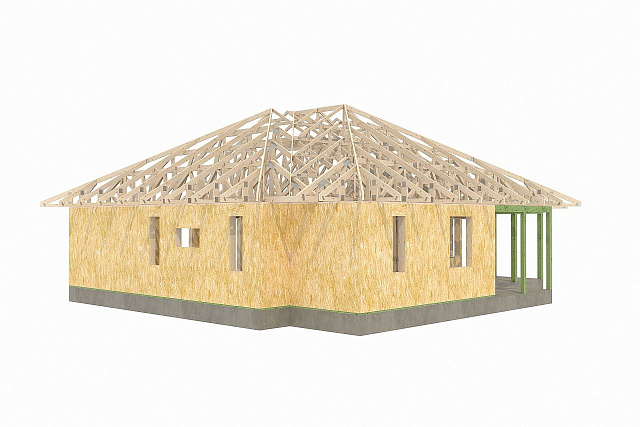 Дом из газобетона Рантуэ, 132 кв.м