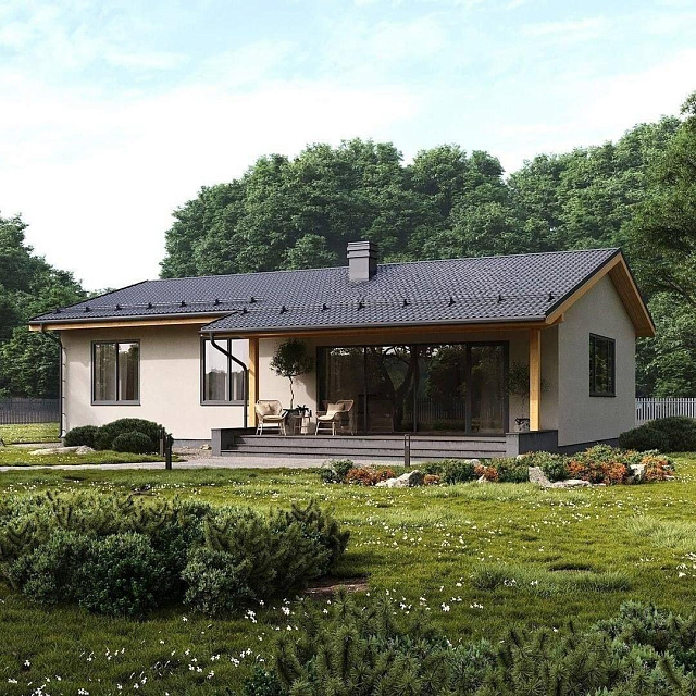 Дом из газобетона Колмуна, 122 кв.м