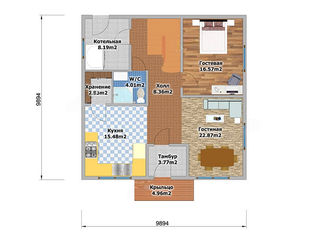 Дом из газобетона Панозеро, 150 кв.м