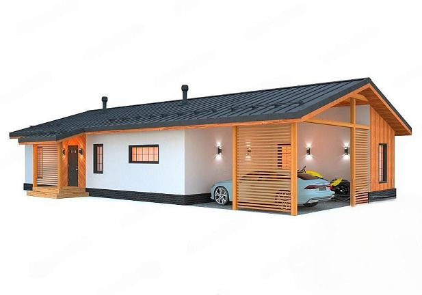 Дом из газобетона Власойя без гаража, 108 кв.м