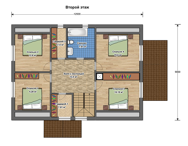Дом из газобетона Нурмиярви, 200 кв.м