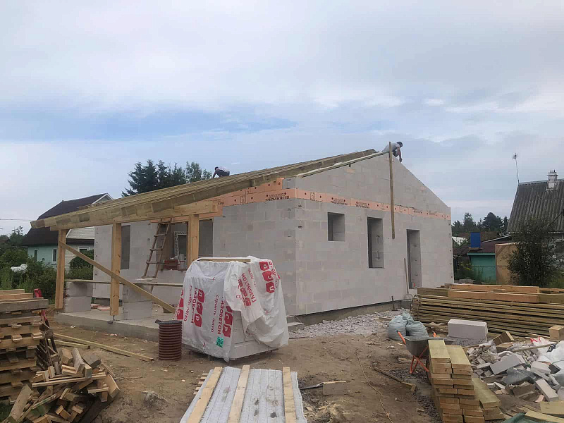 Строительство дома из газобетона в КП Лебедево Лайф