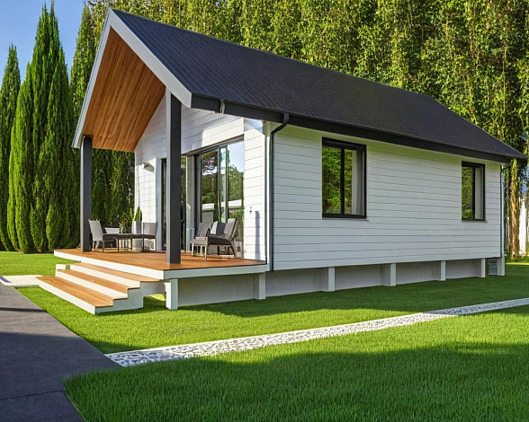 Дом из газобетона Яккима, 37 кв.м