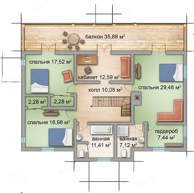 Дом из газобетона Ахвенламби, 300 кв.м