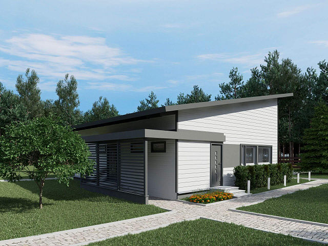 Дом из газобетона Кескозеро, 89 кв.м