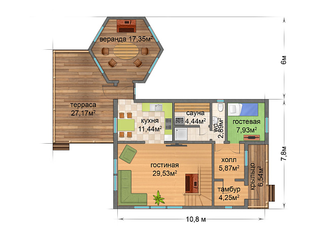 Дом из газобетона Лоухи, 155 кв.м
