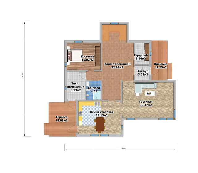 Дом из газобетона Вяртсиля, 267 кв.м