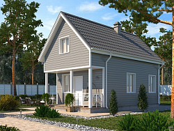 Дом из газобетона Важозеро, 66 кв.м