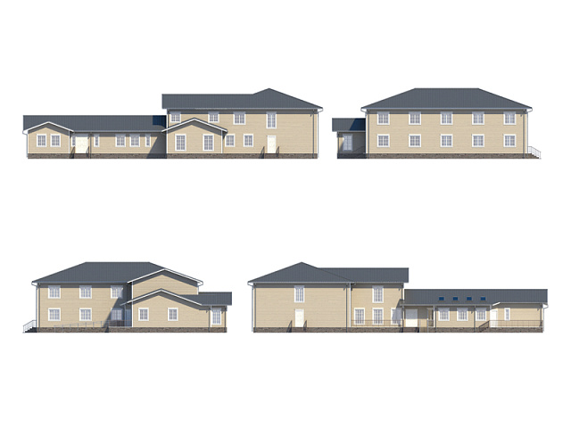 Дом из газобетона Гостиница Киркколахти, 705 кв.м