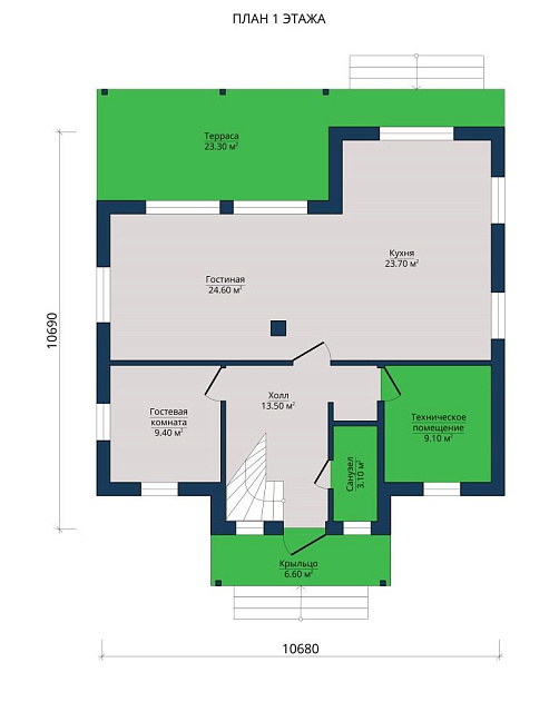 Дом из газобетона Тэдино, 191 кв.м