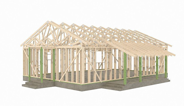 Дом из газобетона Алозеро, 63 кв.м