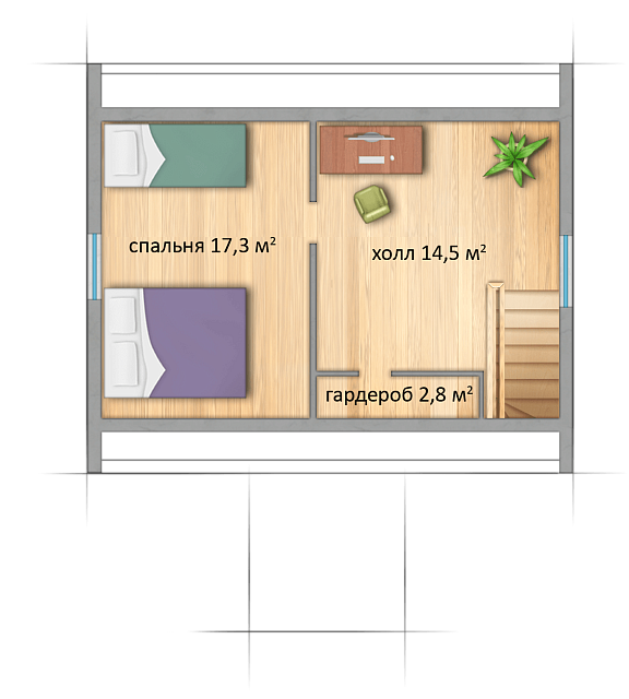 Дом из газобетона Викшезеро, 79 кв.м