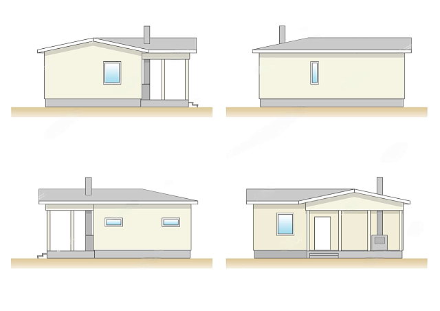 Дом из газобетона Пряжа, 65 кв.м