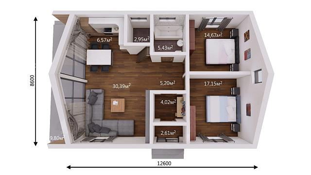 Дом из газобетона Тунгозеро, 137 кв.м