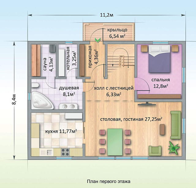 Дом из газобетона Ледмозеро, 147 кв.м