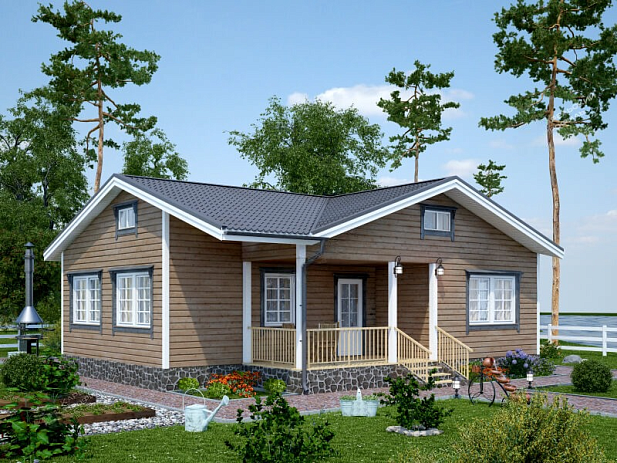 Дом из газобетона Вешкелица, 85 кв.м