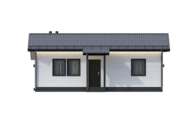 Дом из газобетона Кайгозеро с террасой, 86 кв.м