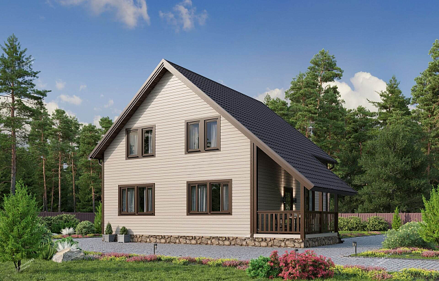 Дом из газобетона Палалахта, 130 кв.м