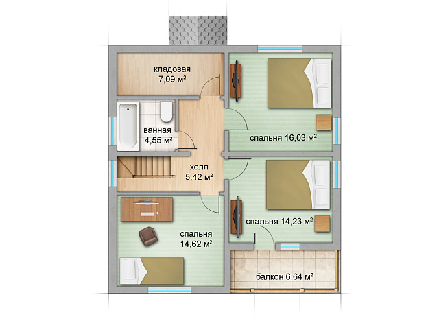 Дом из газобетона Лахта, 145 кв.м