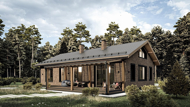 Дом из газобетона Октуба, 129 кв.м