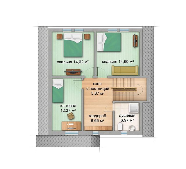 Дом из газобетона Суна, 130 кв.м