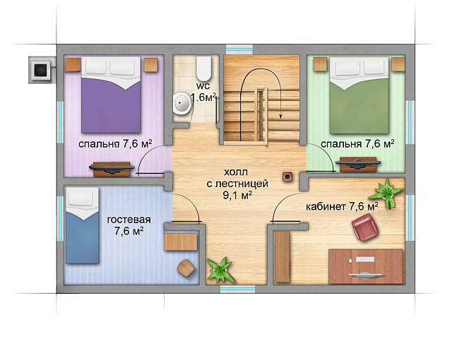 Дом из газобетона Лижмозеро, 89 кв.м