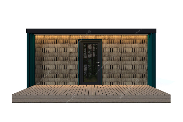 Дом из газобетона Эко-Домик Глэмп, 12,2 кв.м