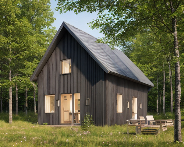 Дом из газобетона Сельги, 75 кв.м