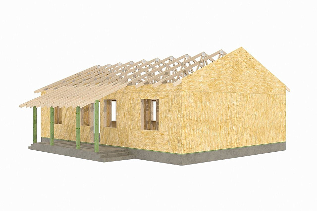 Дом из газобетона Лендара, 95 кв.м