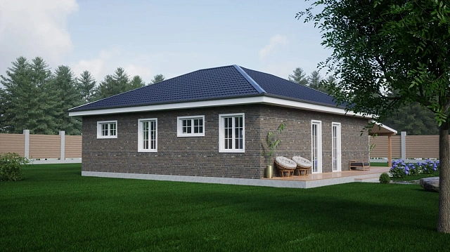 Дом из газобетона ГБ-325, 125,5 кв.м