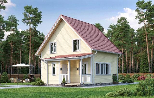 Дом из газобетона Колежма, 94 кв.м