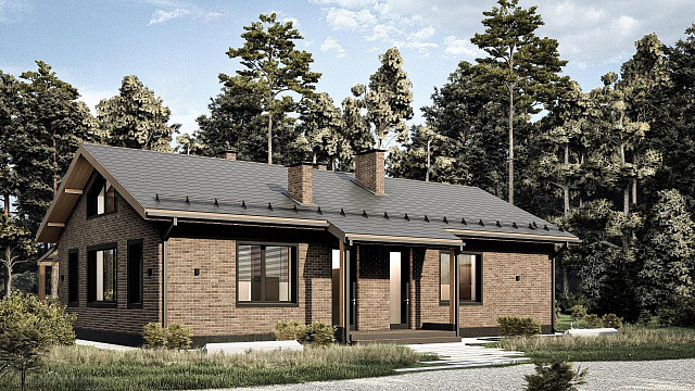 Дом из газобетона Октуба, 129 кв.м