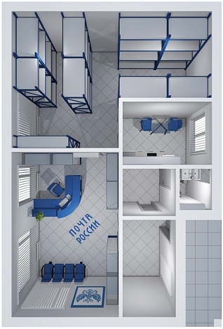 Дом из газобетона Почта 70,3 кв.м.