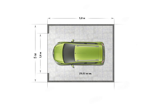 Гараж на одну машину, 30 кв.м