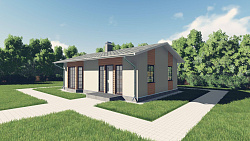 Дом из газобетона Ювилампи, 71 кв.м