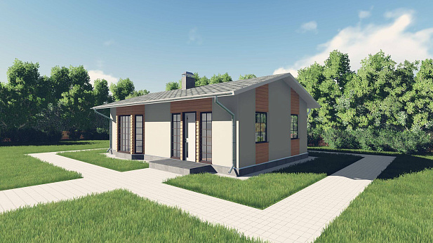 Дом из газобетона Ювилампи, 71 кв.м